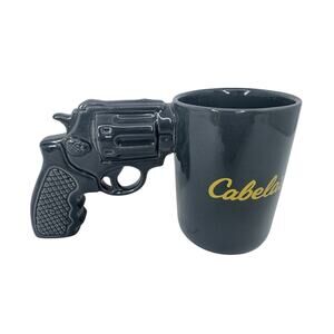 Cabela's Green‎ Ceramic Revolver Gun Grip Coffee Tea Cup Mug Novelty Drinkware